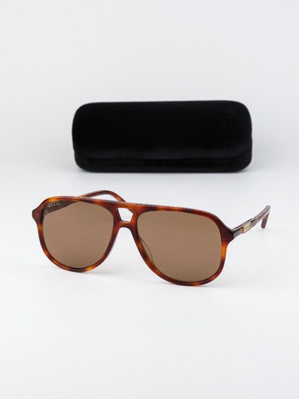 Gucci Men Sunglasses Havana Brown Pilot GG1156S 003 NEW AUTHENTIC